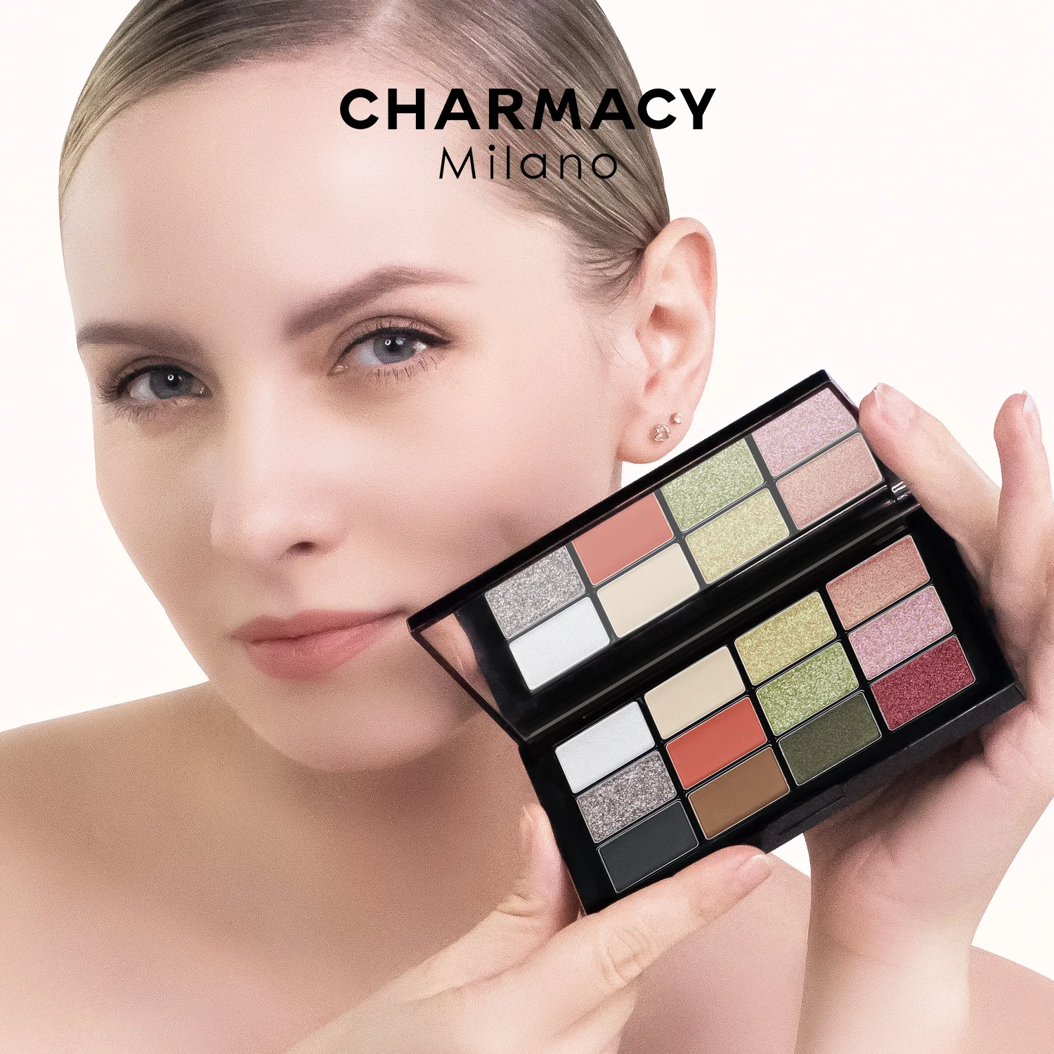 CHARMACY Glitter Nude Luxury Eyeshadow Palette High Quality Professional Long-lasting Eye Shadow Makeup for Women Cosmetic