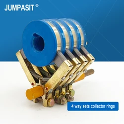 Jumpasit 4 Way Rotary Conductive Slip Ring Copper Rings Collector With Carbon Brush