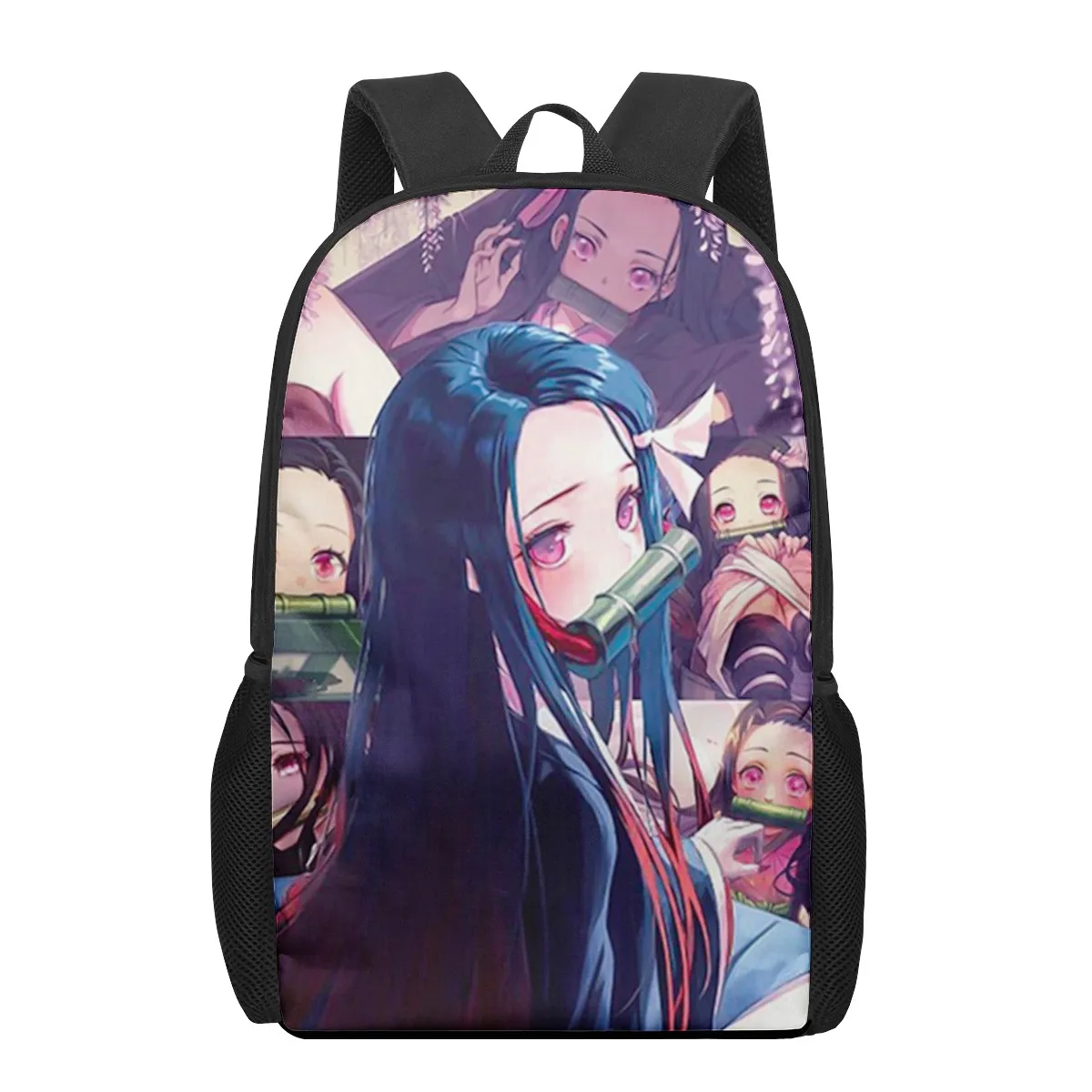 Anime Demon Slayer Kamado Nezuko Print School Bags for Boys Girls Primary Students Backpacks Kids Book Bag Satchel Back Pack