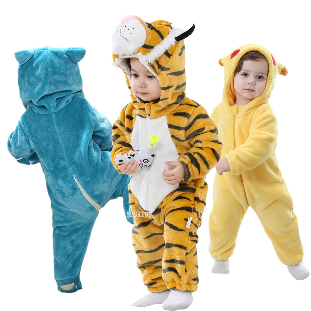 YESKIGU Macacão recém-nascido, roupas de bebê, infantil Onesie, inverno macio Ropa Bebe Rompers, Cosplay Outfit, Leão, Menino, Menina, 0-3Y