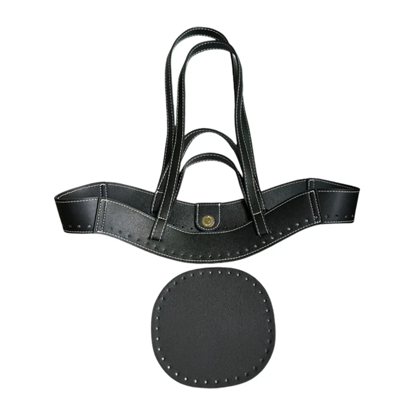 

Sew on Bag Handles and Bottom Shaper PU Leather Knitting Set for Handmade Tote Bag Making and Repair