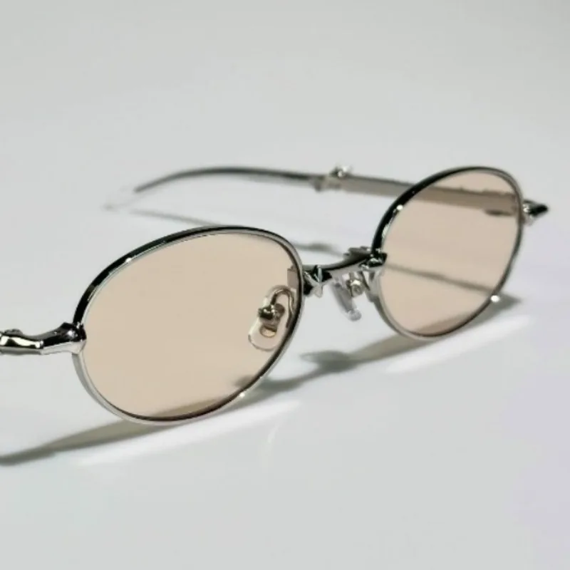 

New GM Style Folding Sunglasses PICO Ultra Light Titanium Fashionable Tour Orange Lens Sun Glasses Optical Myopia Glasses UV400