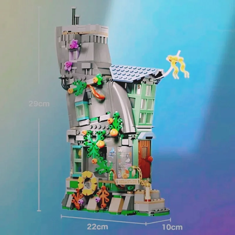 Realistic Residential Model Building Blocks 764PCS Magic Theme Full Set Assembled Artwork In Stock Holiday Gifts for Adults Fans view 5