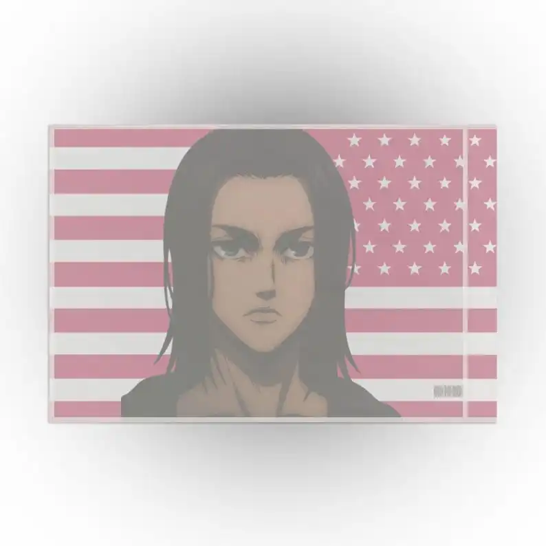 Eren Yeager Pink America Flag Flaga Custom Flags for Bedrooms Barber Shop Outdoor Decors Advertising Home Decor Items Tapestry