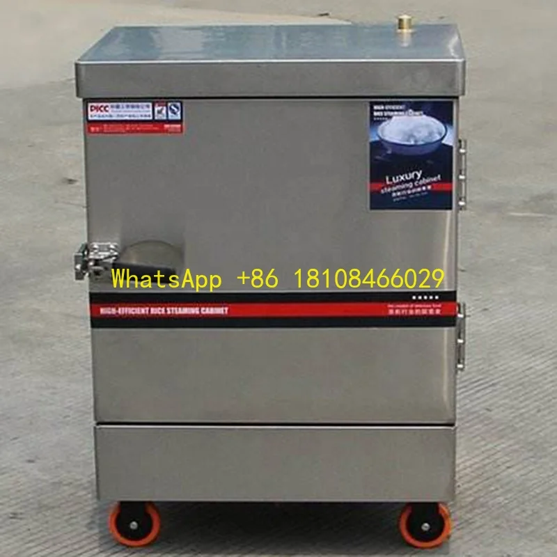 

Электрическая пароварка с подогревом для риса, тележка для пароварки, шкаф для коммерческого использования из нержавеющей стали, интеллектуальное время