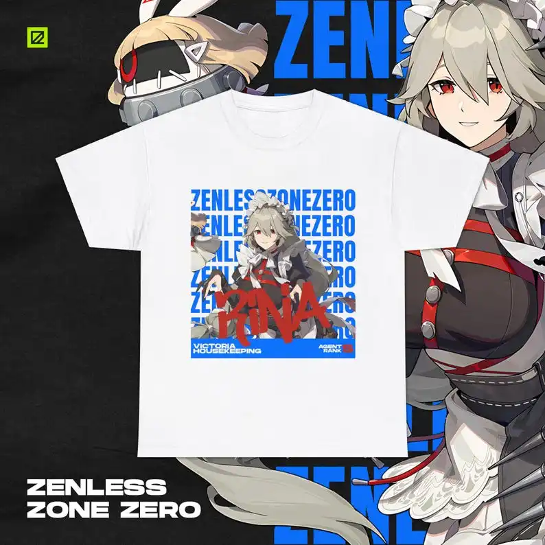 Zenless Zone Zero Rina Shirt ZZZ Gacha Game Merch Fan Shirt Unisex Cotton