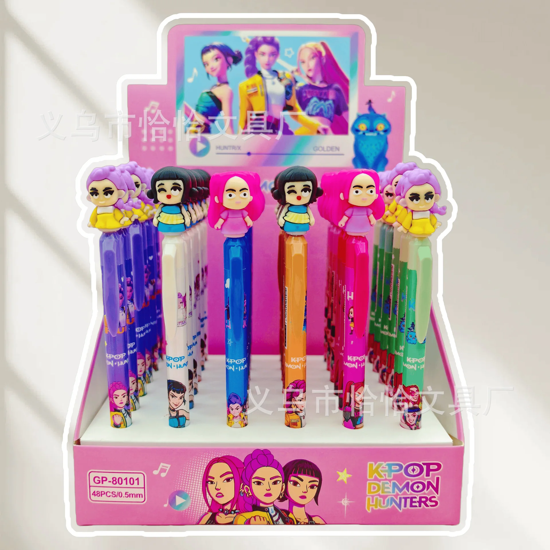 

6pcs kpop demon hunter Pen 0.5mm School Student Stationery Draw Wrirte Pen Push mechanism for students' stationery Gifts