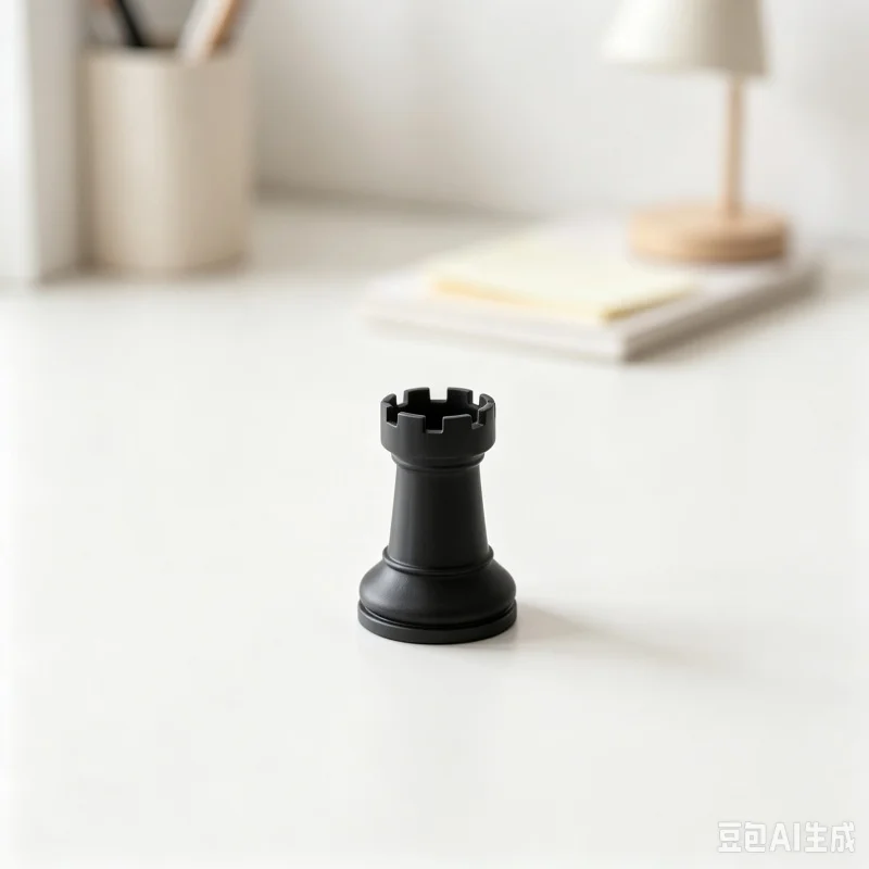Black 3D Print Chess Piece Rook Vase Minimalist Castle Plant Pot Nordic Style Tabletop Ornament Aesthetic Room Decor Gift