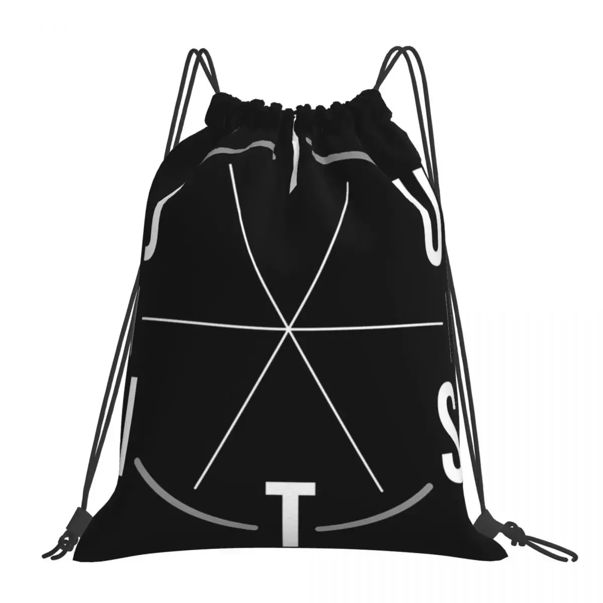 Jiu Jitsu BJJ Circle White Light Backpacks Drawstring Bags Drawstring Bundle Pocket Shoes Bag BookBag For Man Woman School