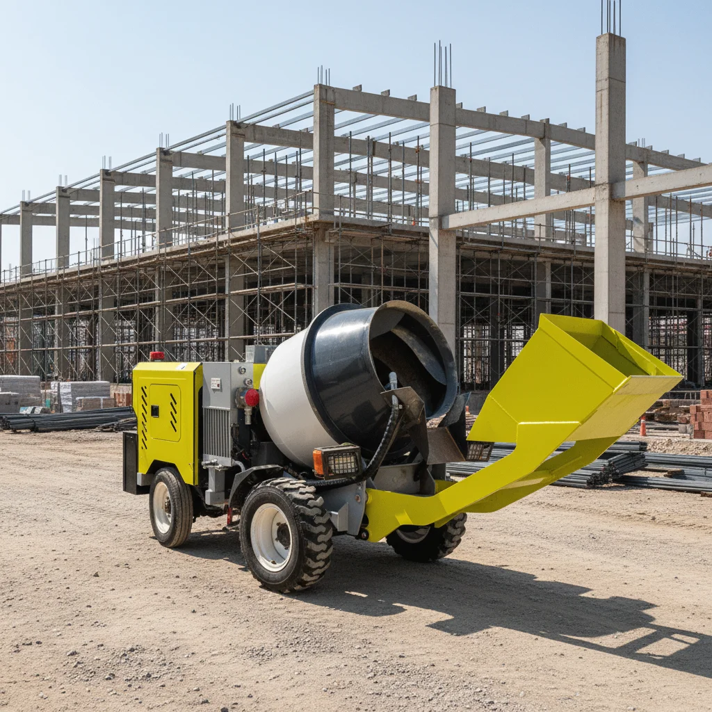 Customized Mobile Self Loading Concrete Mixer Truck Automatic Feeding And Mixing Machine
