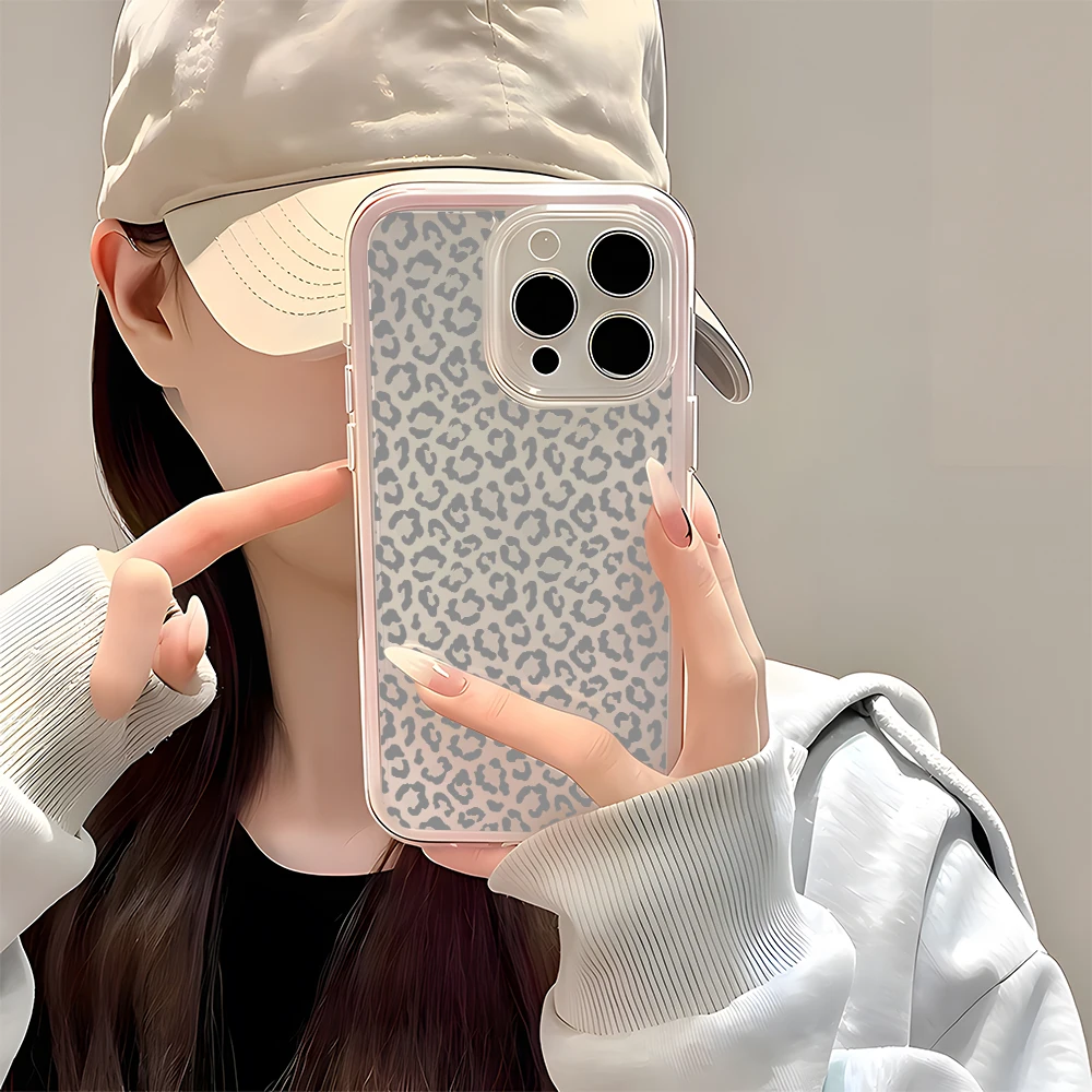 Leopardenmuster 2-in-1 Transparente Handyhülle für Samsung Galaxy S26 Ultra S25 S23 S24 S22 Plus A57 A37 A55 A54 A36 A35 A16 Cover – Detail 8