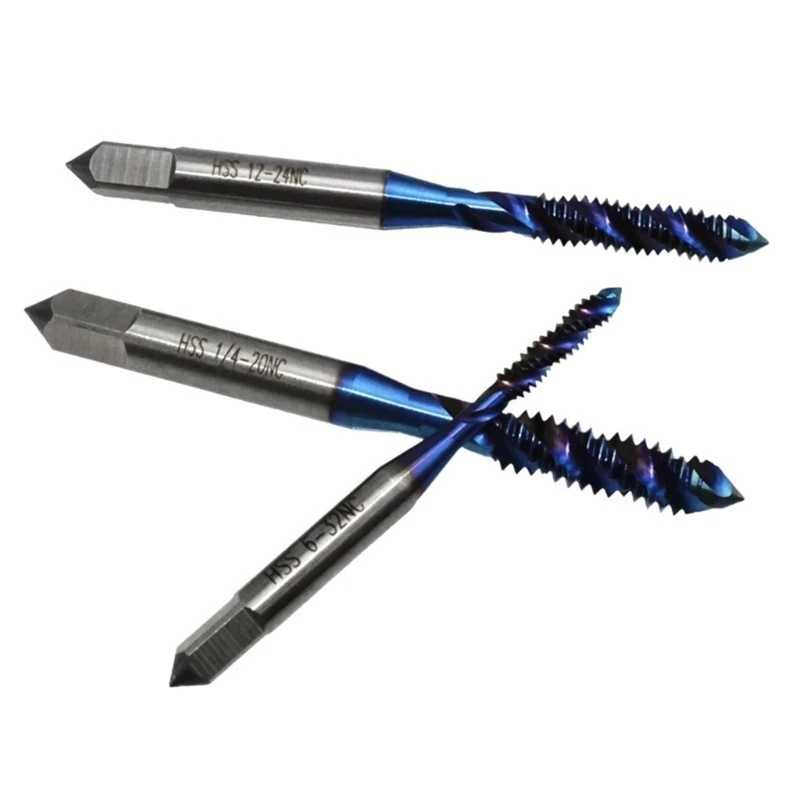 6Pcs Thread Spirals Screw Metric Composite Tap Drill Bit Woodworking Tool High 203C