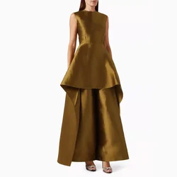 Customized Unisex A-line Scoop Neck Midi Dresses Prom Dresses Chinese Style Formal Casual Simple Retro Fashion Elegant Exquisite