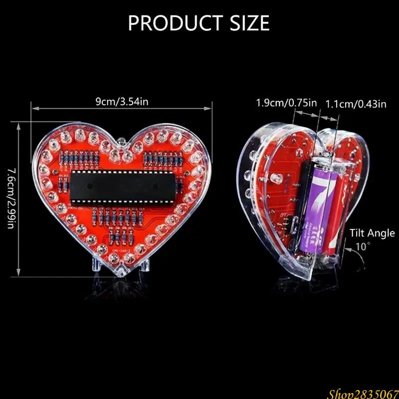 Serce RGBS LED lutownicze zestaw do nauki i tworzenia 831f Zestaw do nauki