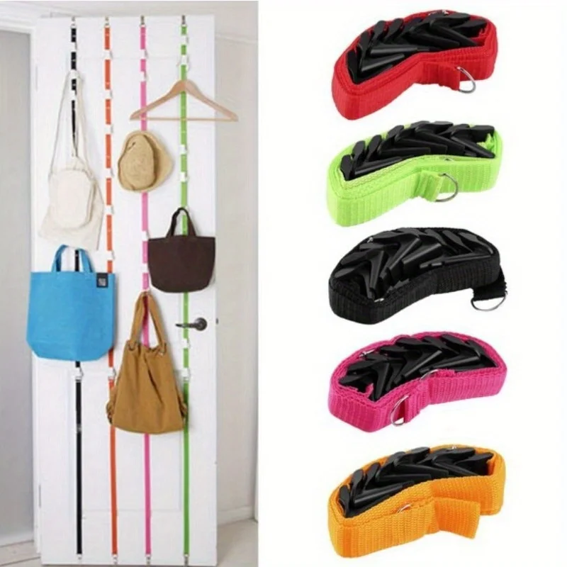 Space-Saving No-Drill Door Hook Rack Foldable High-Strength Hanger for Coats Bags Hats Home Office Storage over the Door Hook