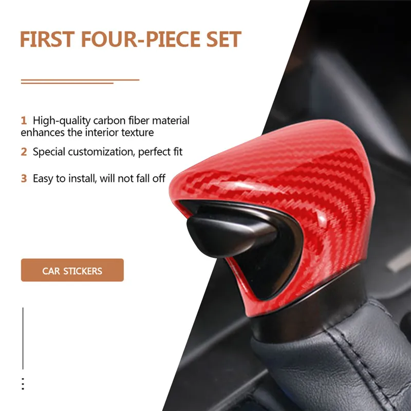 

Carbon Fiber ABS Plastic Car Gear Shift Knob Cover Trim For Lexus ES UX LX 2018-2023 Interior Accessories