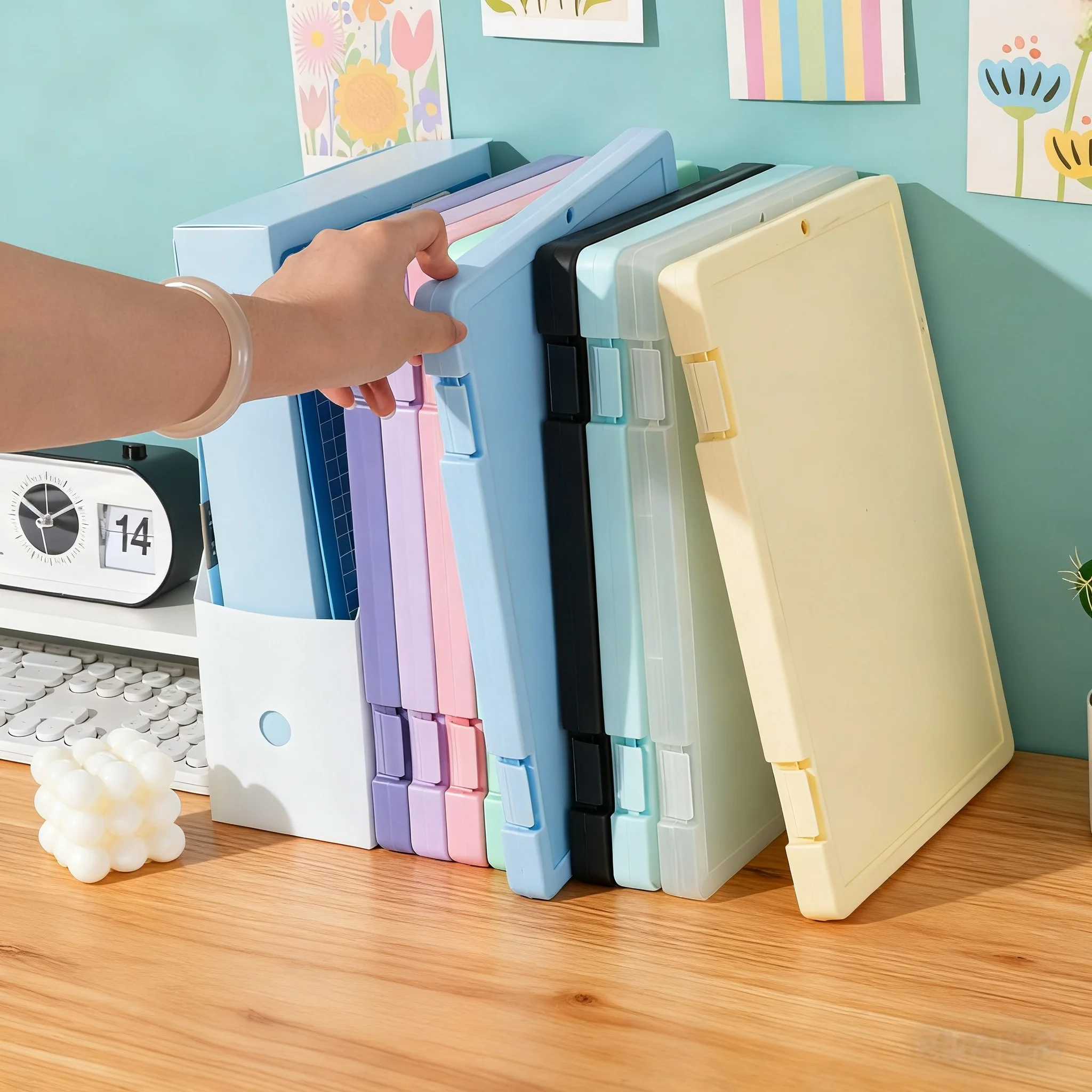 

Ящик для хранения тестовой бумаги большой емкости, блокнот для письма, папка для файлов формата А4, буфер обмена, инструмент для хранения тестовой бумаги и организации