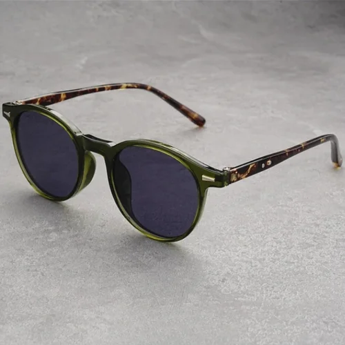 Imagen 2 del producto Gafas de sol básicas con montura redonda pequeña para hombres y mujeres, gafas polarizadas resistentes a los rayos UV para conducir al aire libre, modernas e informales