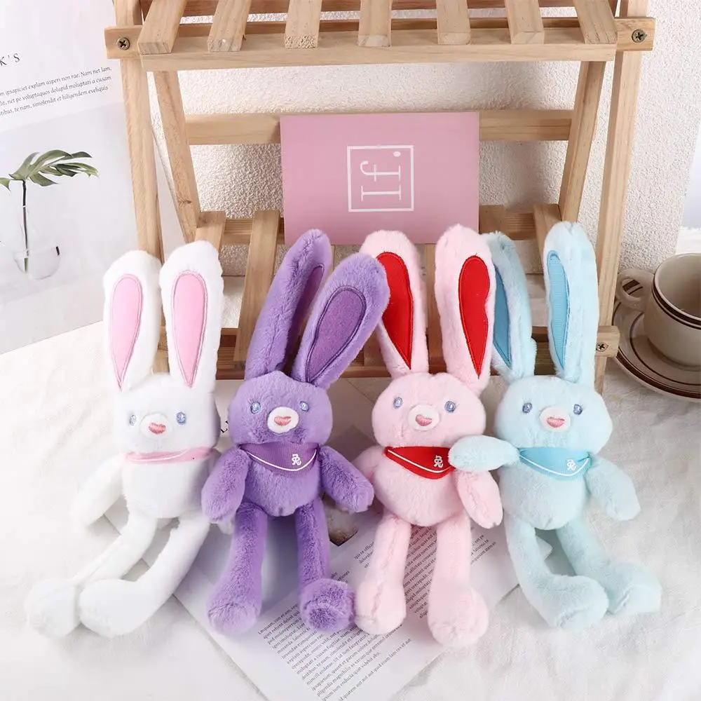 Bibelot tirant lapin porte-clés cartable pendentif en peluche lapin porte-clés porte-clés tirant lapin en peluche jouets animaux en peluche