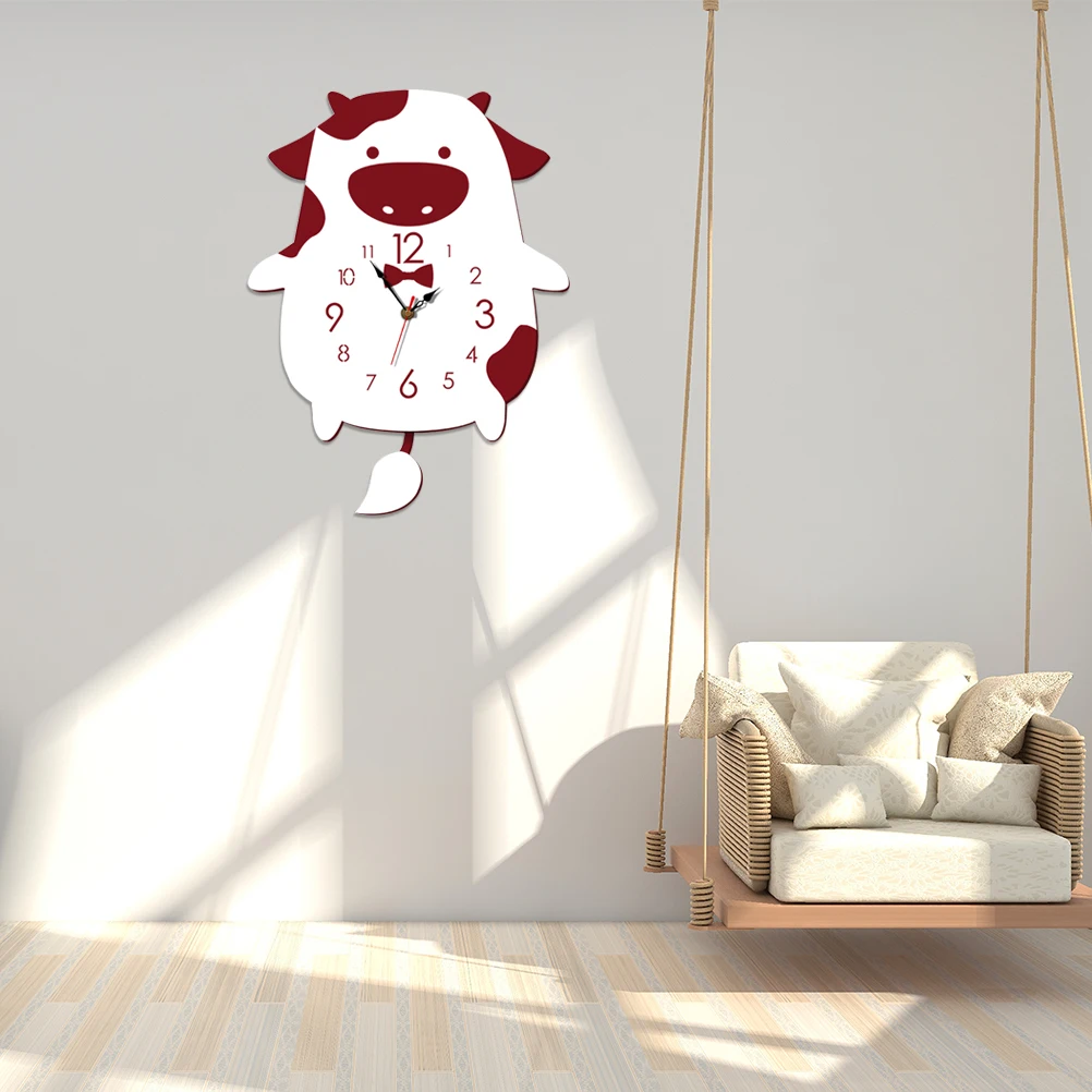 

Animal Pendulum Clock Home Decor Silent Decorate Decorative Wall Child