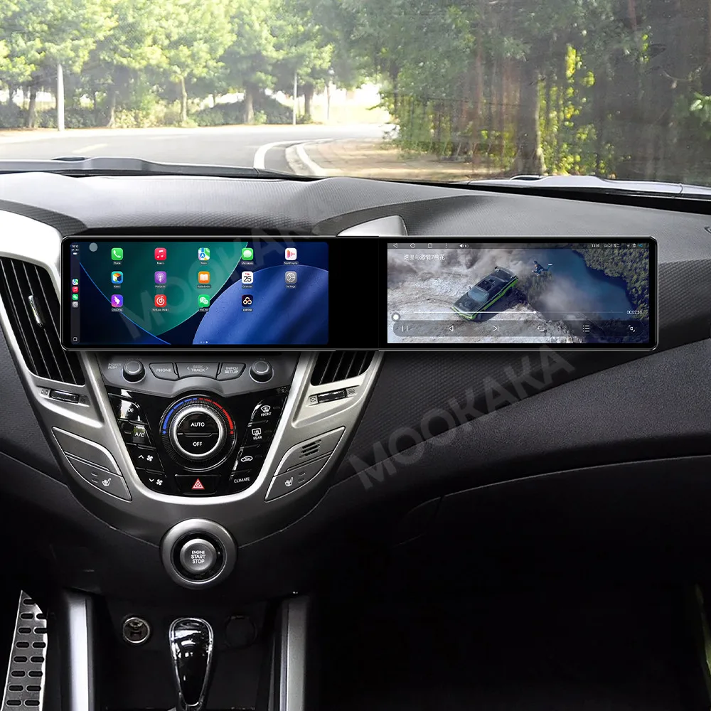 Qualcomm Android Radio For Hyundai Veloster 2011-2017 Dual Screen GPS Multimedia Navigation Stereo Receiver player IPS Head Unit