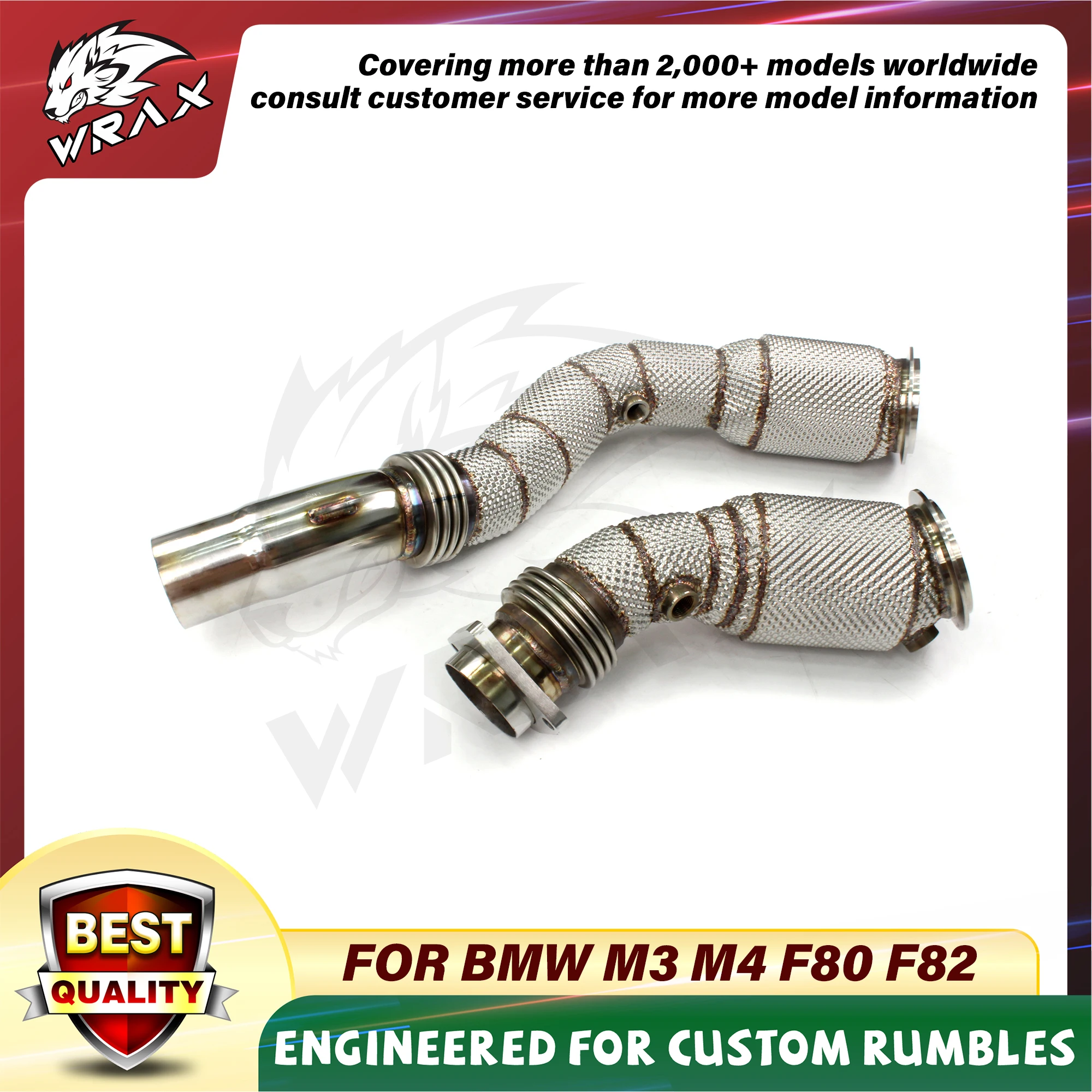 

WRAX Exhaust Heat Shield Downpipe For BMW M3 M4 F80 F82 stainless steels