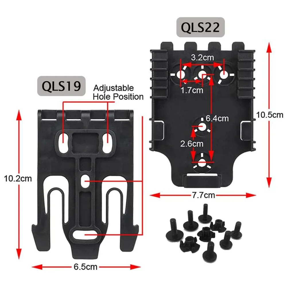 2 قطعة ملحقات حافظة المسدس حزام نظام القفل السريع QLS19 وQLS 22 مجموعة لحافظة ثلاثية الفتحات