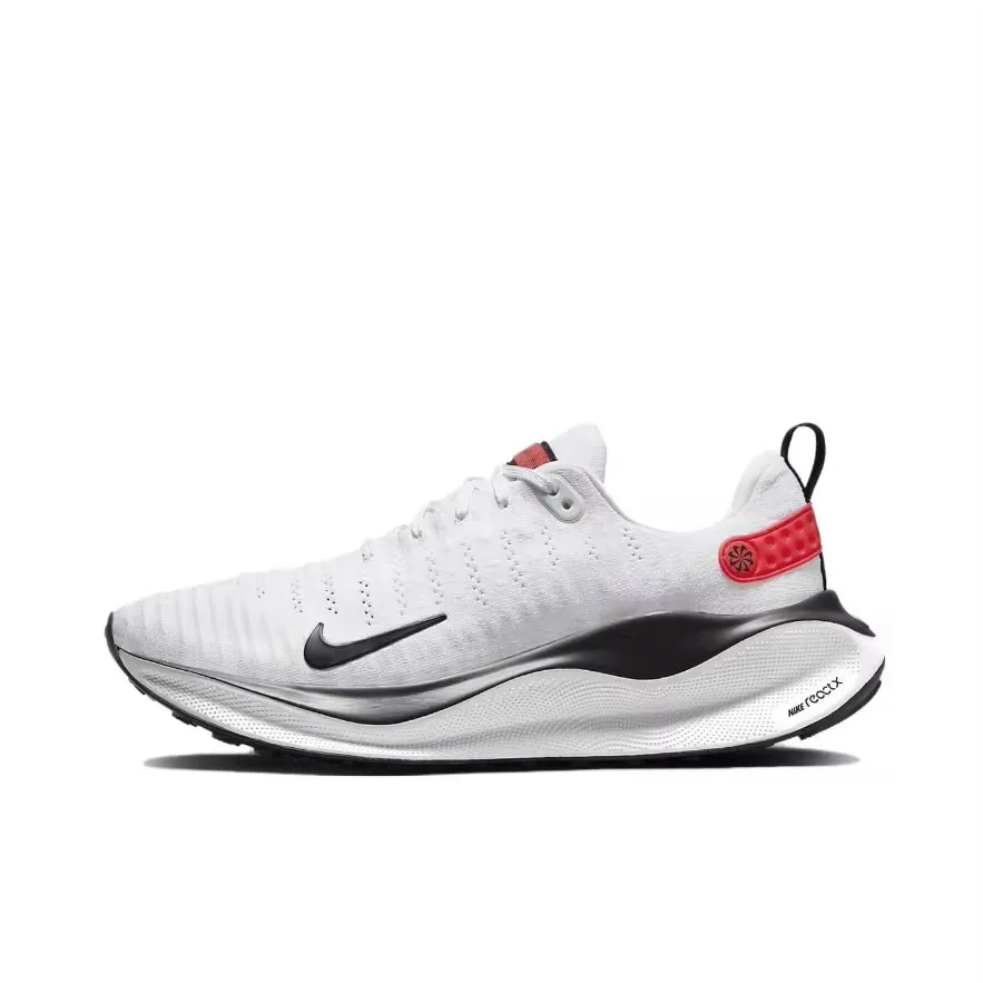 حذاء الجري Nike White React Infinity Run FLyknit 4 Low للرجال خفيف الوزن كاجوال مريح يمكن ارتداؤه