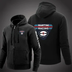 Martini Racing 2024 Men's Fashion Hoodies Spring And Autumn Solid Color Zipper Pullover Comfort Harajuku Top Sweatshirts