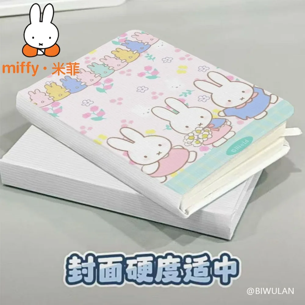 96 Pages Miffy Portable A7 Notepad Mini Pocket Notebook Lightweight Memo Book A5 for Daily Record Travel Student Office Use Gift