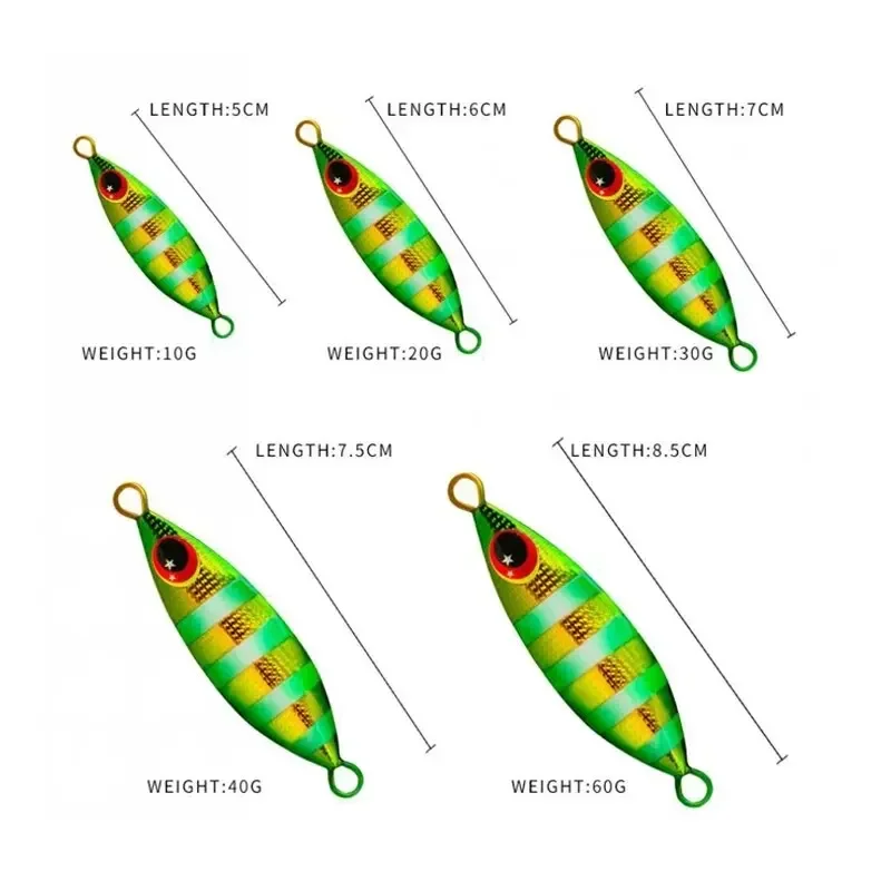 Inchiku Metal Jig Lepel Lokken 6 Stuks 10-60G Vissen Hard Kunstmatige Bionica Aas Voor Tonijn Bas Zout Water Langzaam Jigging Vissen Tackl