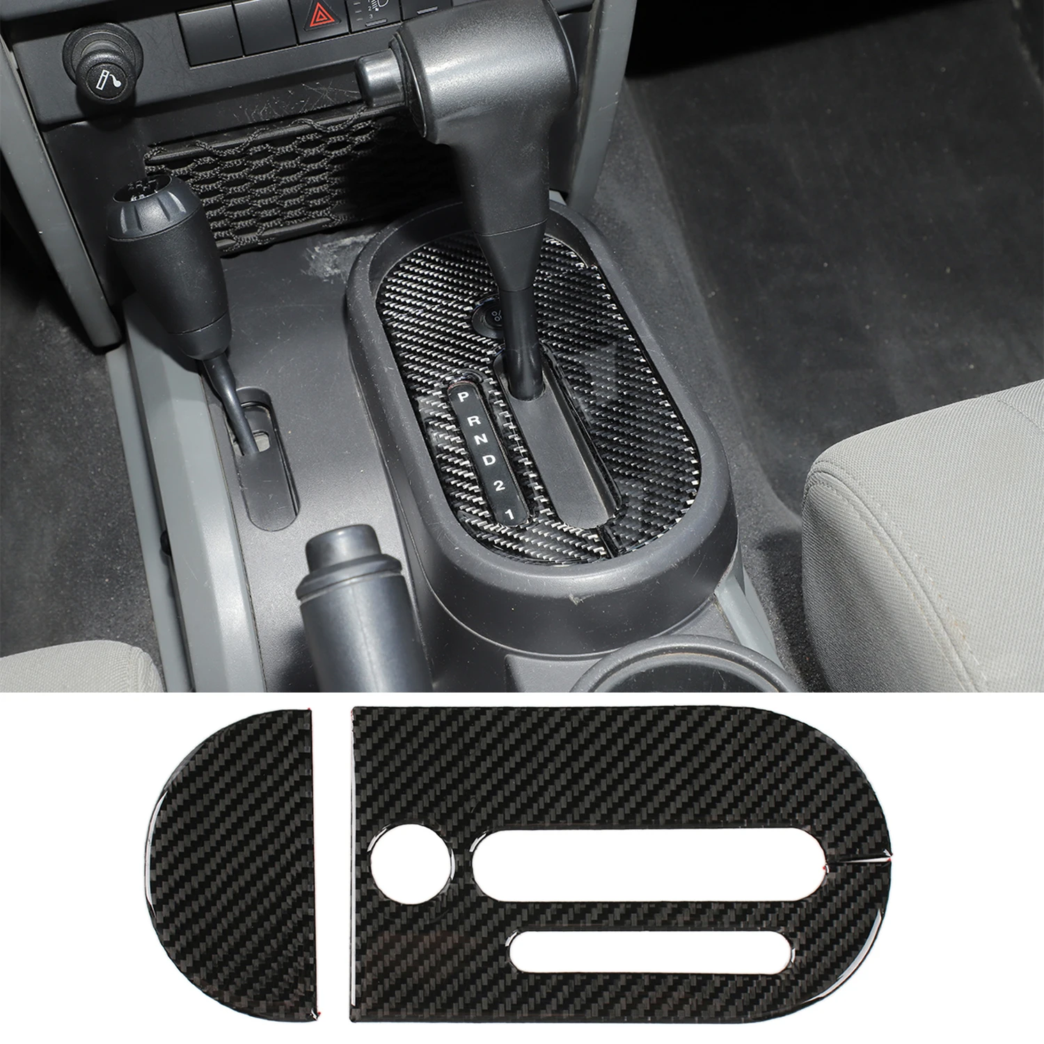 Consolas centrales de coche Panel de cambio de marchas decoración cubierta pegatinas para Jeep Wrangler JK 2007 2008 2009 2010 accesorios interiores