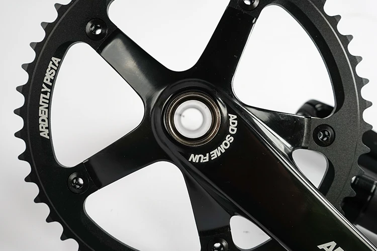 Ardently Fahrrad Hohl Integrierte Kurbelgarnitur FixeGear Kurbel 48T 165mm Spur Single Speed Fahrrad Kurbel Set BCD144mm Alumniun mit BB – Detail 5