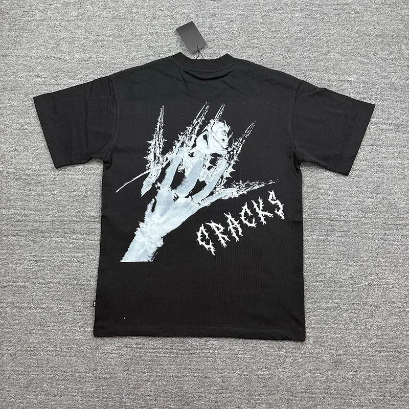 Classic High-quality Cotton Patta T-shirt Short Sleeves Summer Street Devil's Hand Print Tee Men Women Clothing