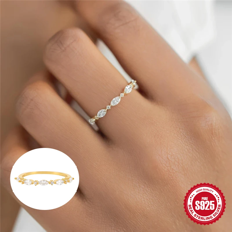 

ROXI Geometry Horse Eye Crystals Gold Rings for Women Fish Design Rings Jewelry 925 Sterling Silver Finger Ring Ins Wedding Ring