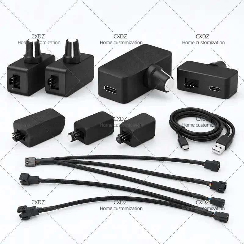 PWM Governor Small 4P B3 4 Wire Fan Speed Regulation TYPE C USB Power Supply DIY Water Cooling