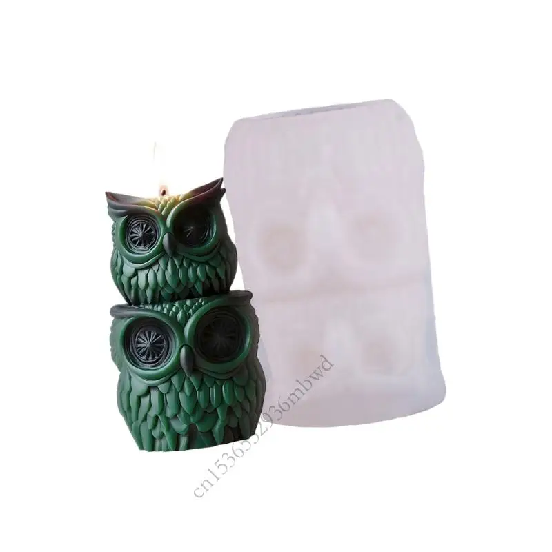 K43D سيليكون قوالب صنع الشموع، طبقة البومة الايبوكسي الراتنج قالب الصب الروائح شمعة الصابون صنع المنزل الفن الحرفية الديكورات