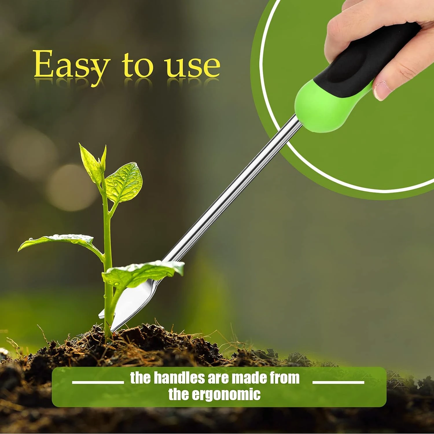 Professional Grade Top-Notch Ergonomic Stainless Steel Hand Weeder Tool with High-Quality Premium Design for Effortless Garden W