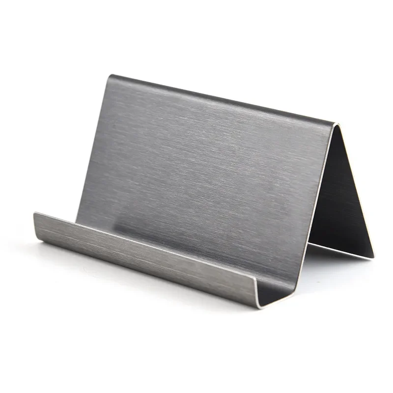 Stainless Steel Business Name Card Holder Display Stand Rack Desktop Organizer Office Card Collection Display Holder