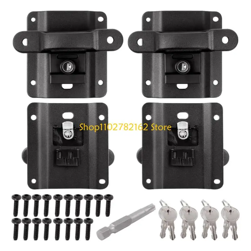 

547B Lockable Cargo Tie Down Anchors for F150 F250 F350 2015-2025 Model 4 Anchors 16 Screws Included