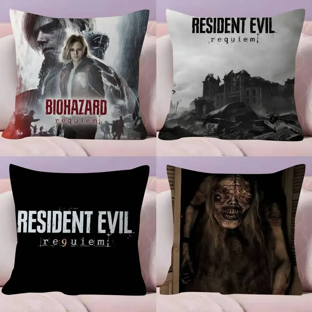 Game Evil Requiem Double-sided Printed pillow cover Short plush Suitable living rooms bedrooms throw cushion cover