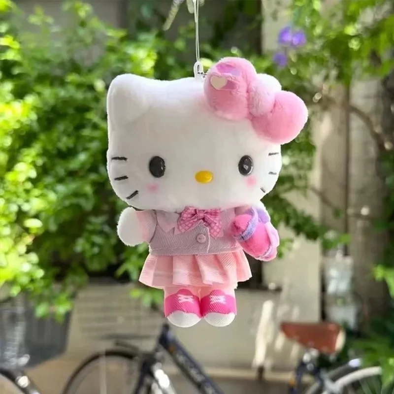 Llavero con cuentas de Hello Kitty, bonito abalorio de dibujos animados para llaves, bolsos, monedero, mochila, regalo acrílico 3D para niñas, accesorios