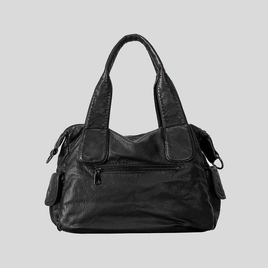 Vinrage متعددة جيب سعة كبيرة حقائب كتف المرأة الفاخرة لينة غسلها بولي Leather حقيبة جلدية كروسبودي فاسق حقائب اليد الكبيرة 2025 #4