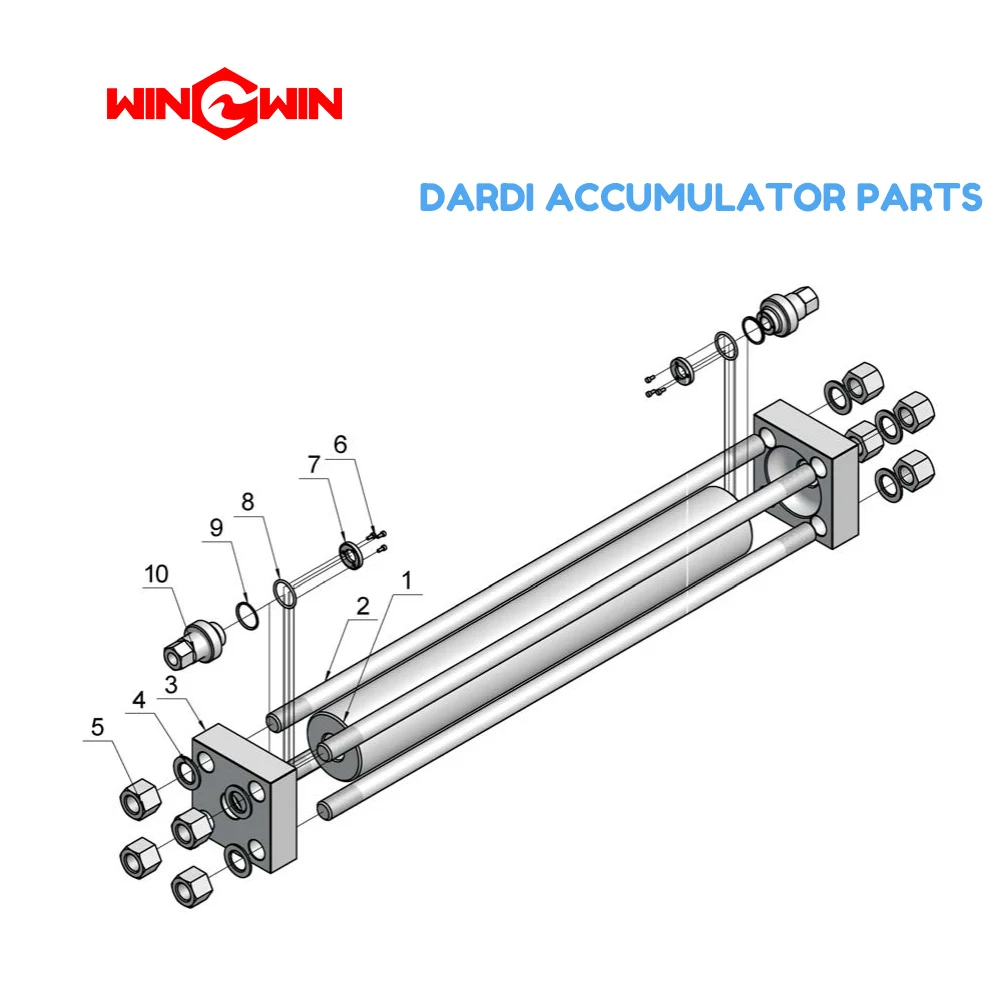 Dardi Waterjet Spare Part Accumulator Cross Four-way Attenuator Adapter