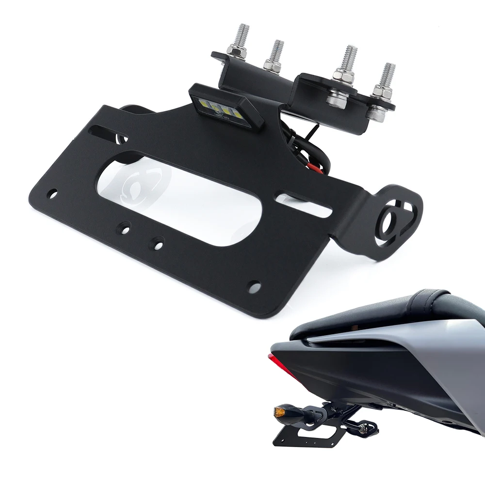 

Fit For Yamaha MT-07 2021-2024 YZF R7 2021-2025 Motorcycle License Plate Holder Bracket Rear Tail Tidy Fender Eliminator Kit