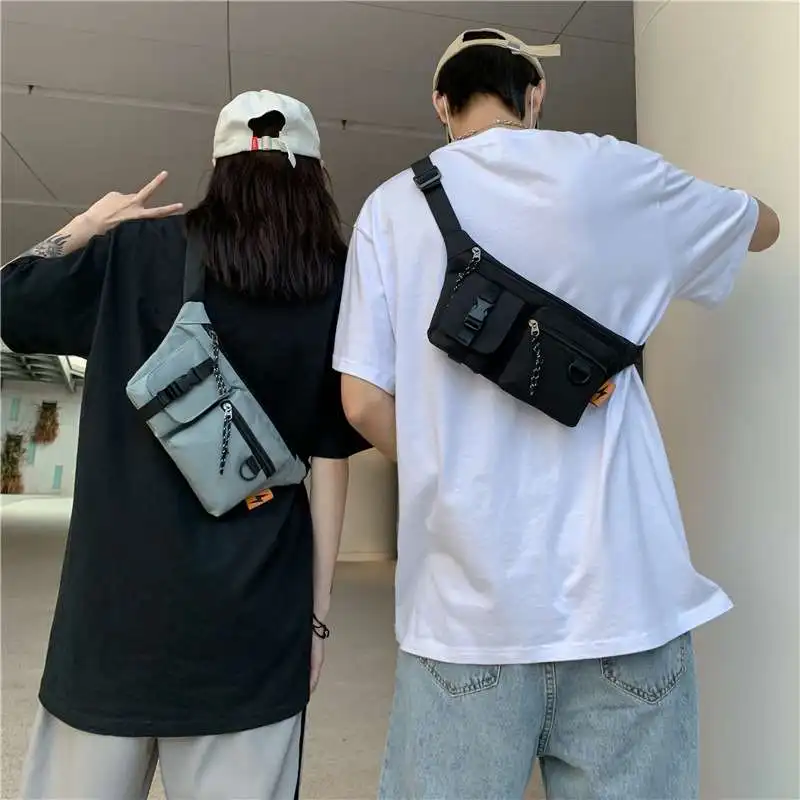

Men's Casual Sports Chest Bag Trendy Street Sle Single oulder Bag for Outdoor Activities Color PC Material