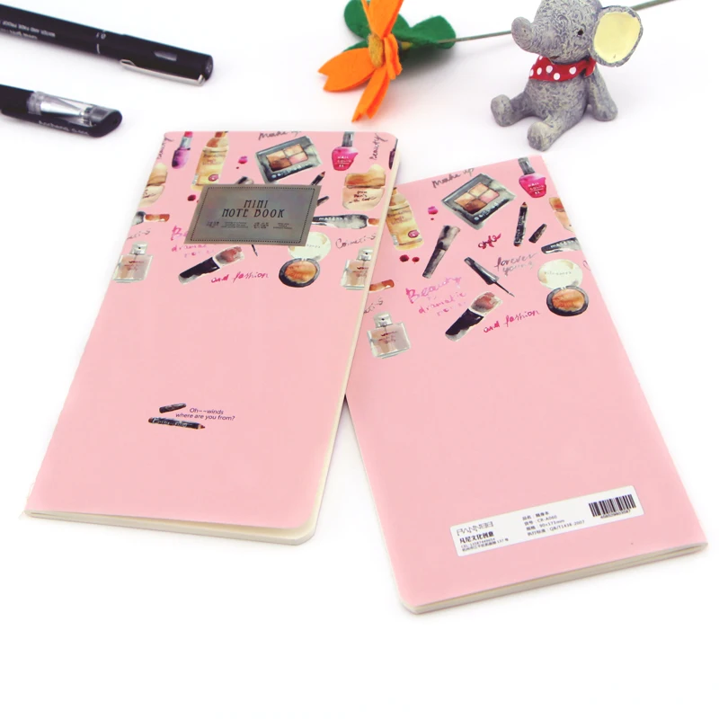 Small Notebook Portable Notebook Journals Handwritten 48K Diary Book Size: 173x90mm, Soft Cover, Kraft/ White Inner Page