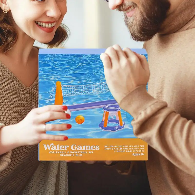 

Adults Water Entertainment Inflatable Volleyball Stand Suitable for Summer Swimming Pool Water Event Party Activities