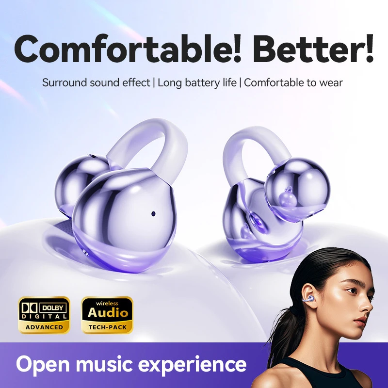 New Wireless Headset Bluetooth 5.4 Earplug Earphone PearlClip Pro Supports AI ENC clear Call Multipoint Connection And IPX5. image 2