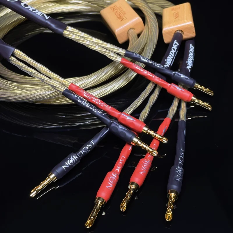 

Pair Hifi Nordost ODIN 2 Gold LoudSpeaker Wire Audio Line Banana To Banana Plug Biwire Electric Speaker Cable for Amplifier CD